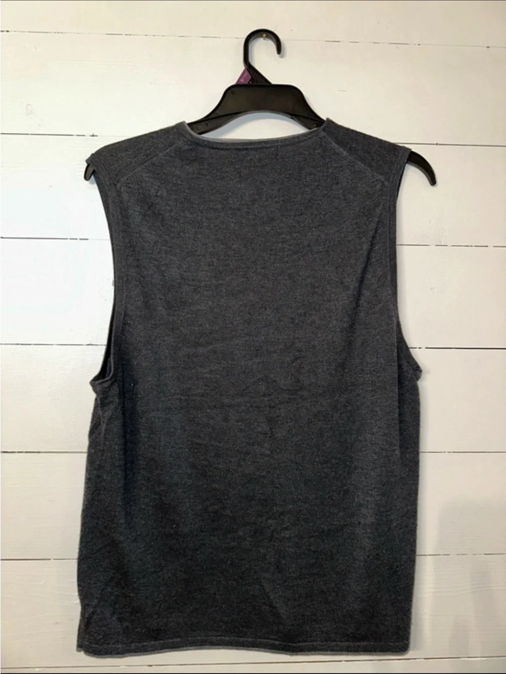 Banana Republic Charcoal V-Neck Sleeveless Knit Vest